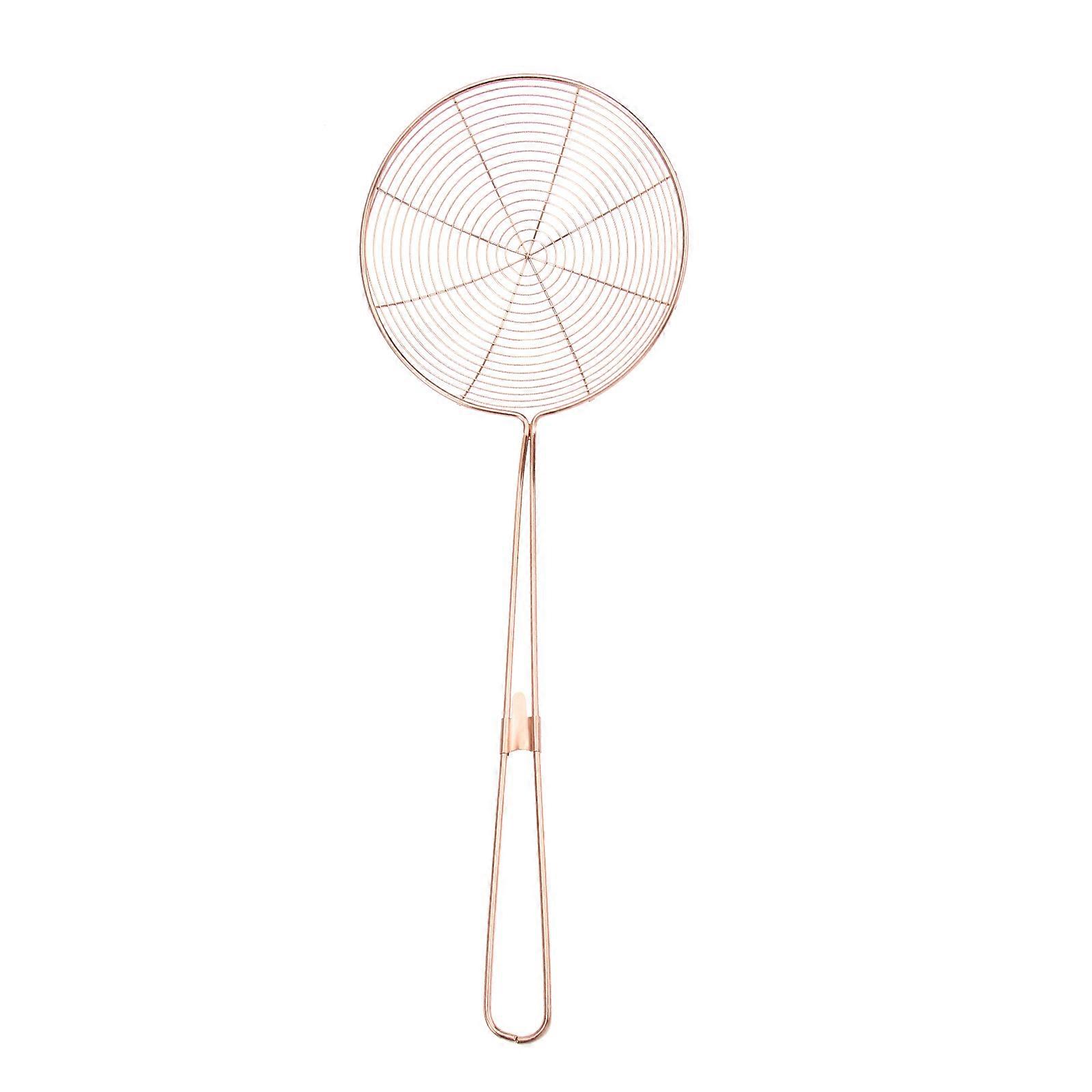Hot Oil Draining Scoop with Fryer Filter, Secure Grip and Convenient Storage Option