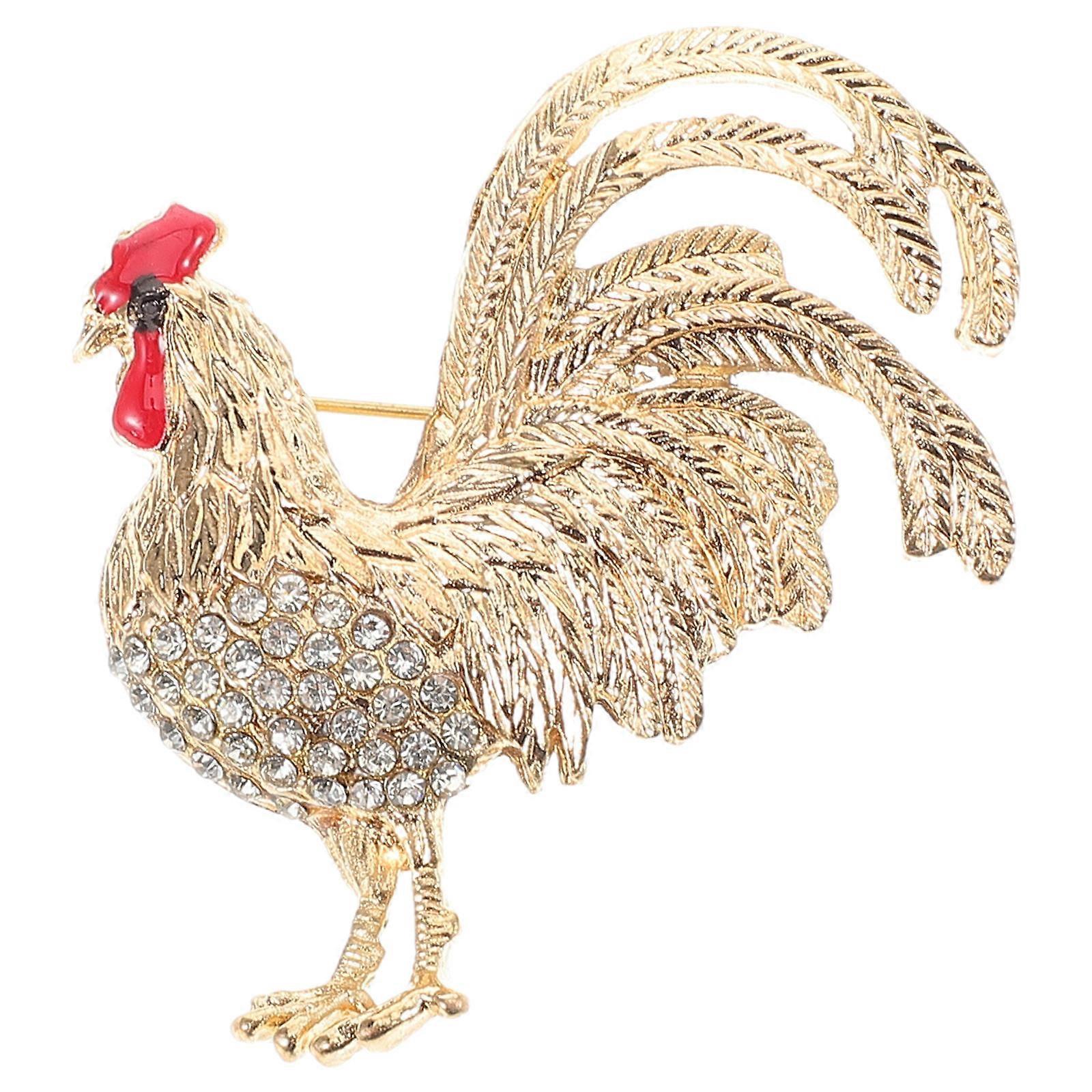 Chicken Brooch with a on Elegant and Functional Design