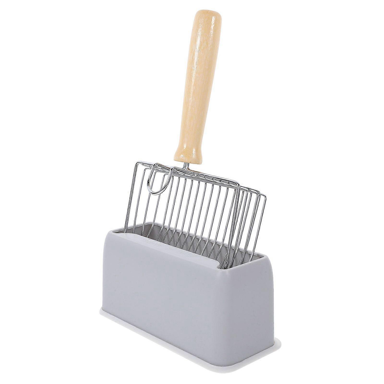 1 Set Katten Kattenbakschep Kattenbakschep Scheper Roestvrijstalen Kattenbakschep Kattenbakschep met Opbergdoos