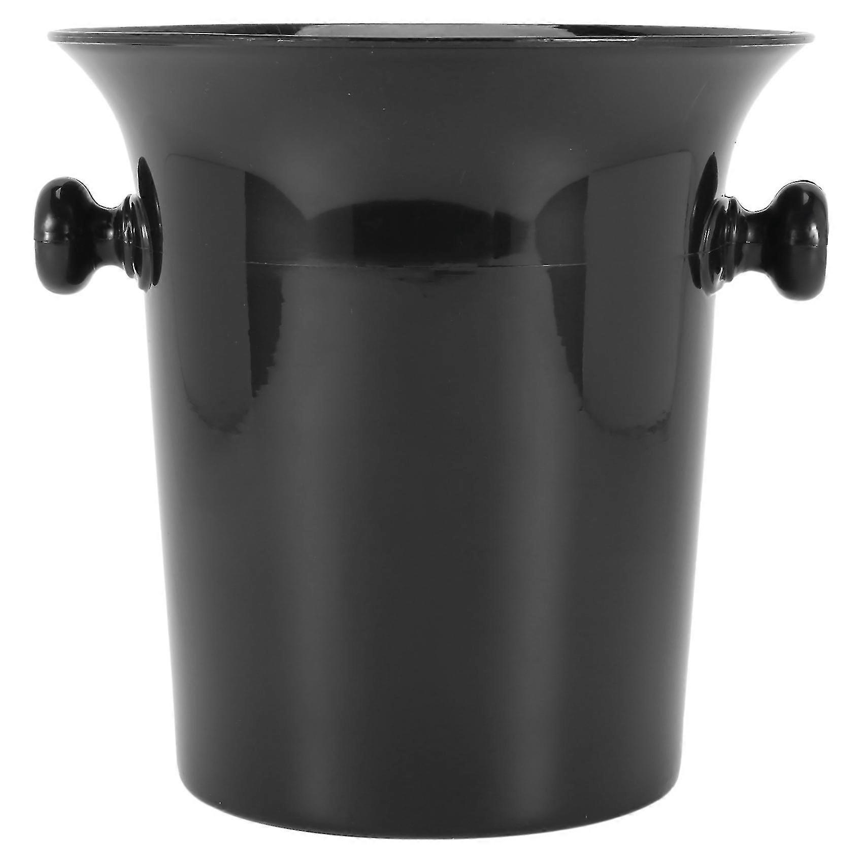 Escupidera de plástico negro con embudo - Cubo de champán estándar