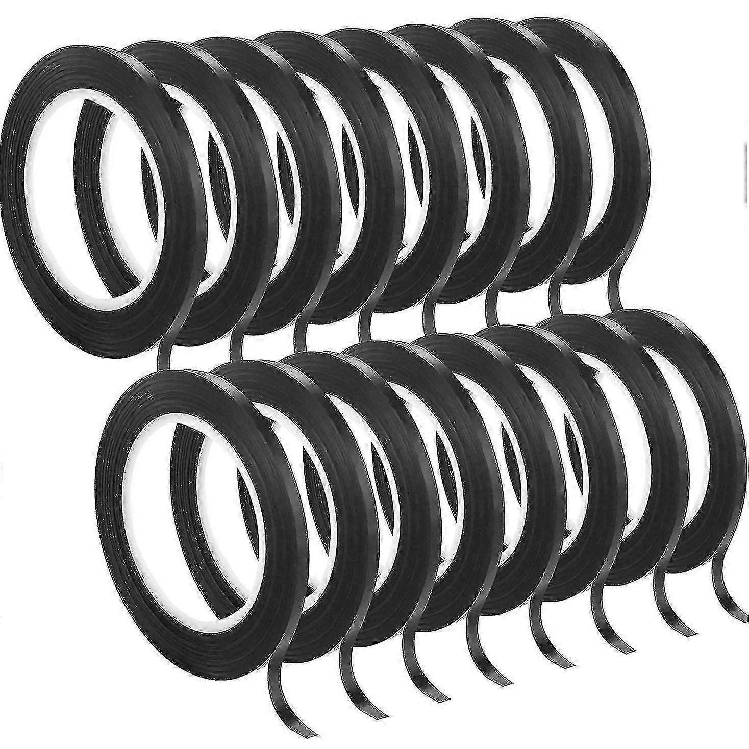 16 Pcs Whiteboard Graphic Chart Tape,dry Erase Board Art Tape,thin Black Gridding Graphic Tape,3mm