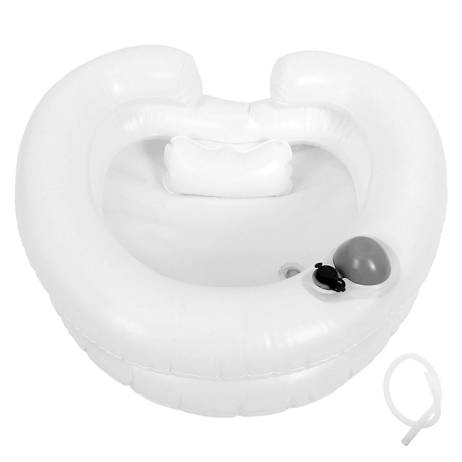 Portable Inflatable Shampoo Basin with Internal Valve and Drain for Bedridden Elderly, Disabled, and Pregnant Women – Convenient Hair Washing Sink