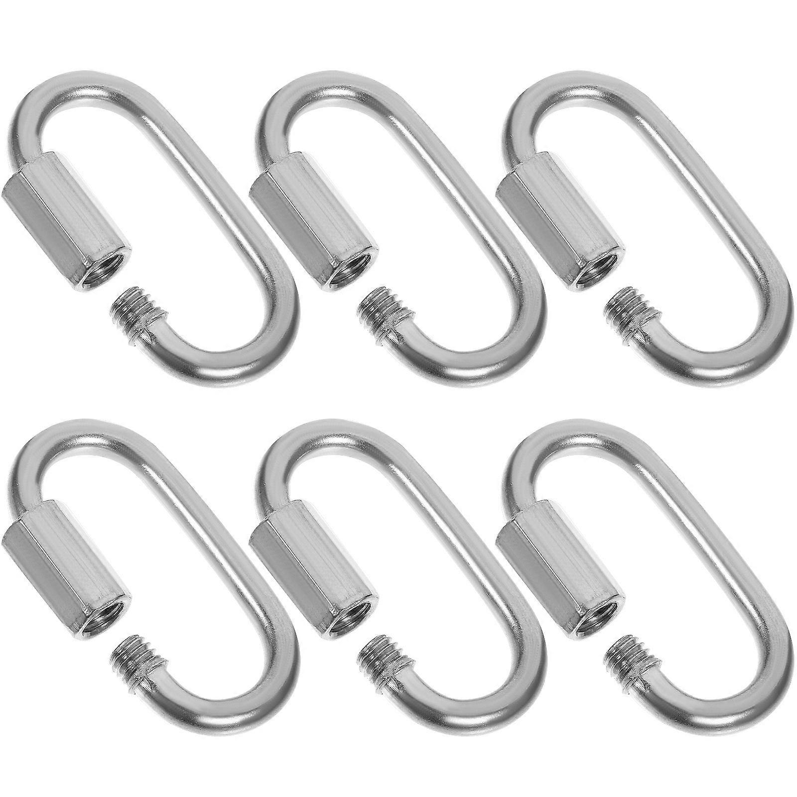 6 יחידות מחברי שרשרת קישור מהיר מנירוסטה לשימוש בנדנדה, הארכה, גינה, ברז, נגרר