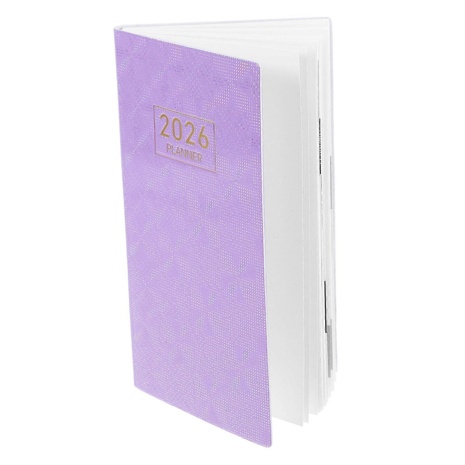 Compact Daily Planner Book with Ink Resistant Smooth Faux PU Cover – Monthly & Weekly Organizer for Scheduling, Portable Agenda for Christmas &