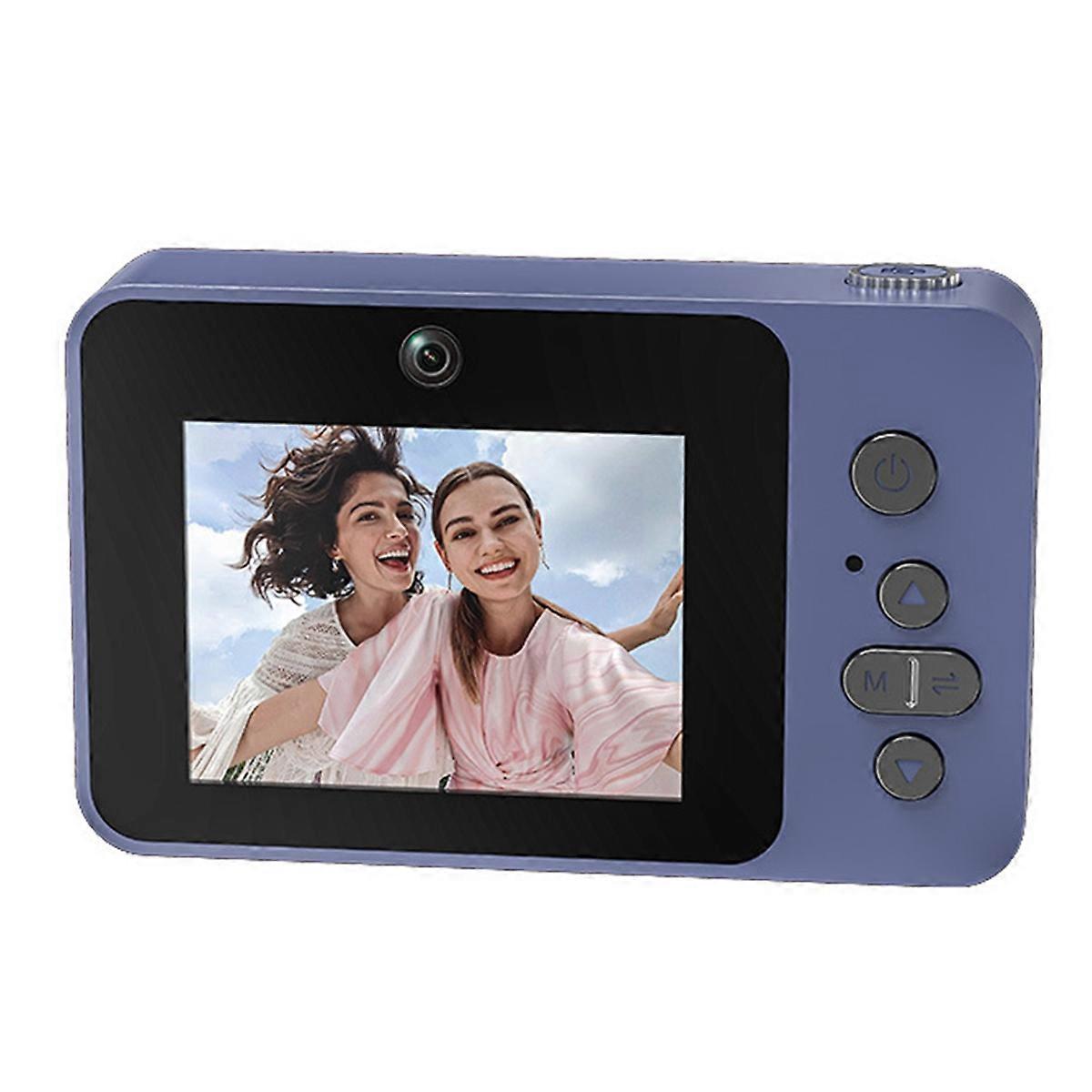 2.4IN Retro CCD Digital Camera 8X Zoom Video Vlog Camera Supports MP3 Music Playback Full/Semi Mirror Design,B