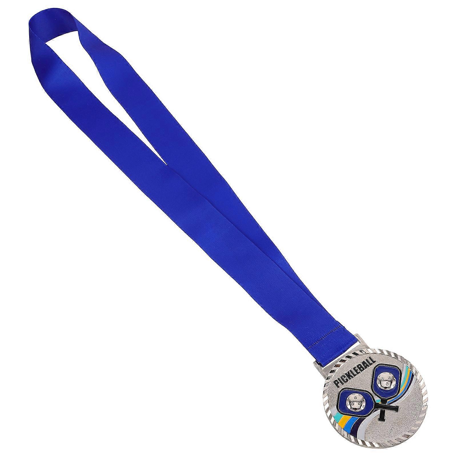 Βραβείο διαγωνισμού pickleball κραμάτων ψευδαργύρου μεταλλίων πρώτης θέσης για τα παιδιά Αθλητικές εκδηλώσεις στρογγυλό σχήμα ασημένια δεξιοτεχνία 1Set