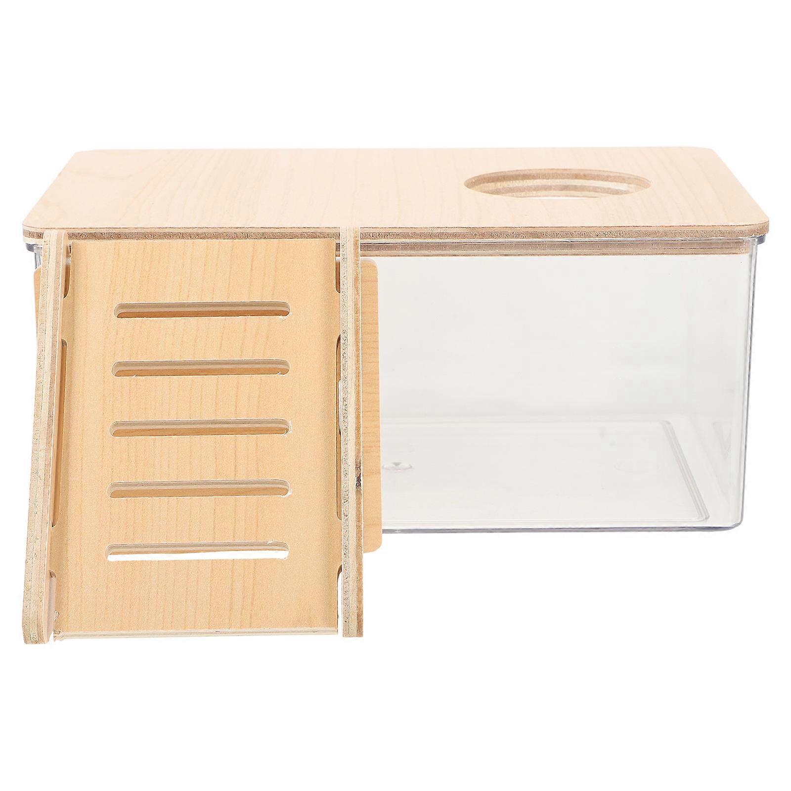 Gerbil Sand Bath Box Transparent Acrylic Hamster Bath Box Simple and Elegant Design 2Pcs