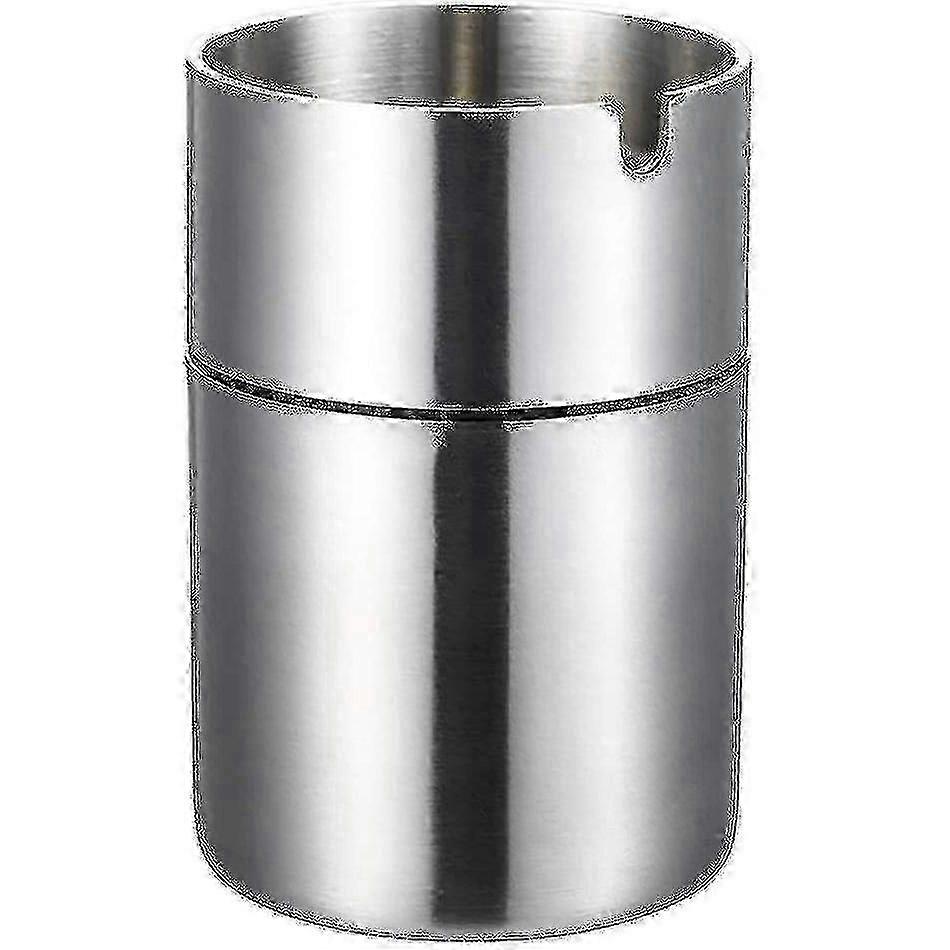 Large Stainless Steel Ashtray, Suitable for Various Brand Cigarettes, Windproof and Non-slip Design