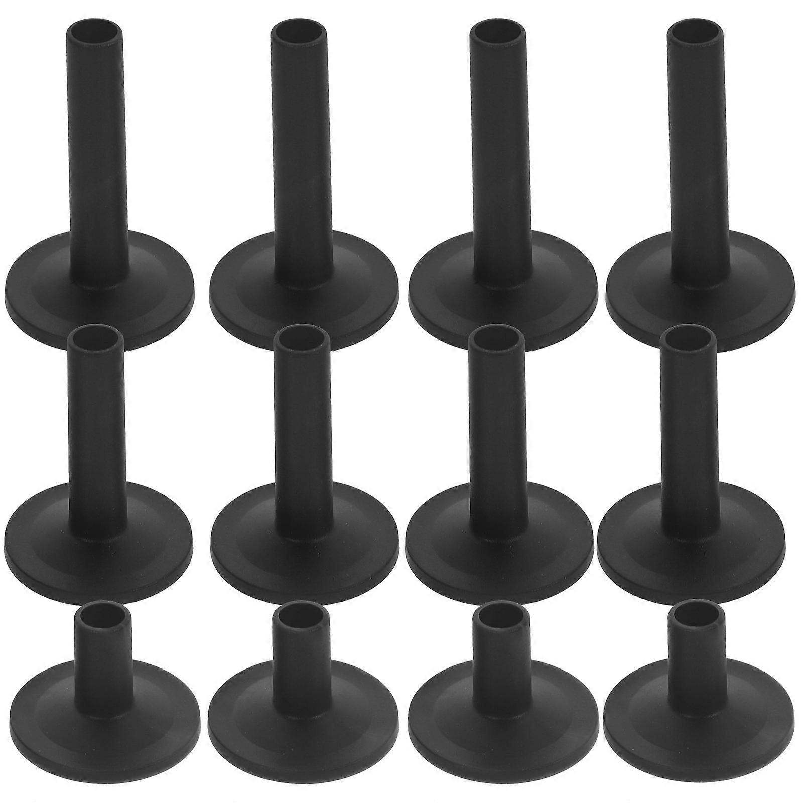 Accessories for Musical Instruments Cymbal Sleeves 12Pcs 3.7x3.7x6.2cm Black Plastic Protect Cymbals