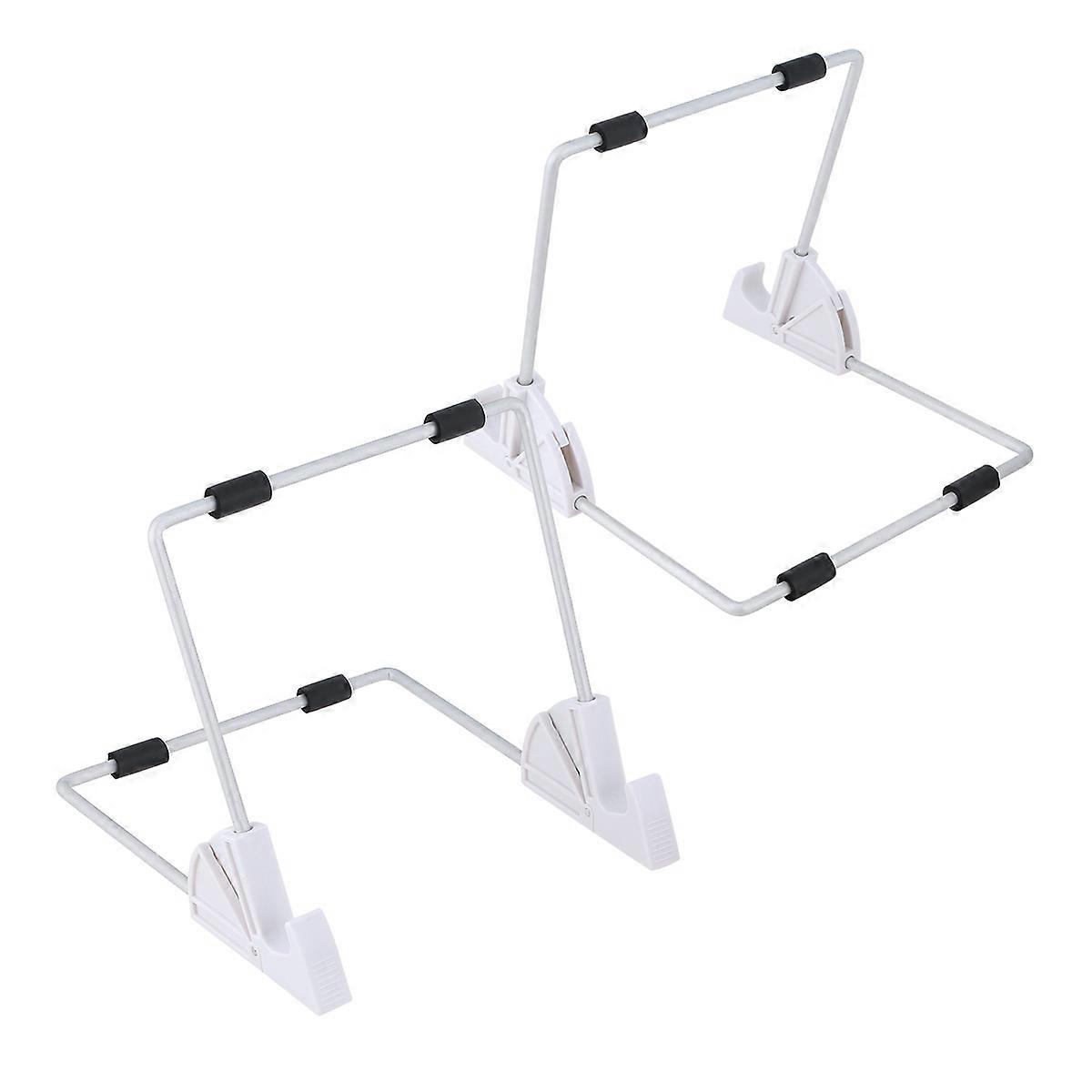 Durable Aluminum Tablet Mount Stand for Horizontal and Vertical Use – Adjustable Metal Bracket for Gaming, Reading, and Video Viewing – White