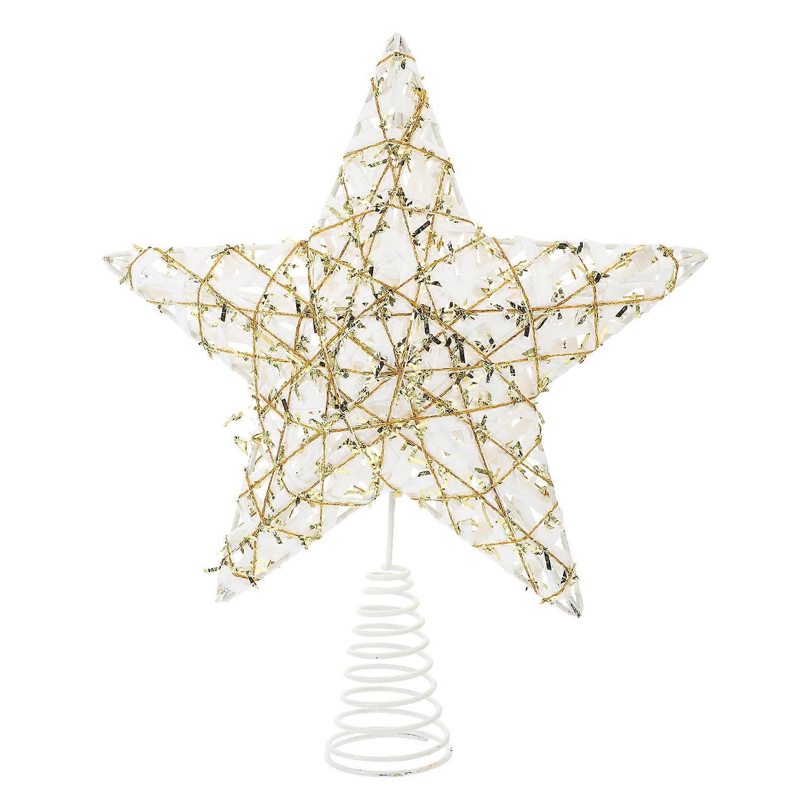 Lightweight Star Tree Topper Tree Top Star Christmas Tree Decorations 30X25CM Golden 1Pack