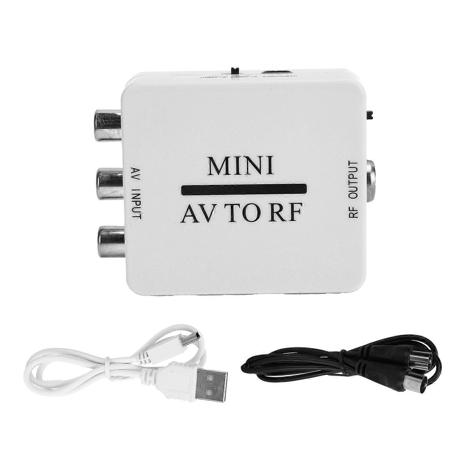 Video Converter Mini o Adapter TV Amplifier RCA AV CVSB to RF 67.25MHz 61.25MHz