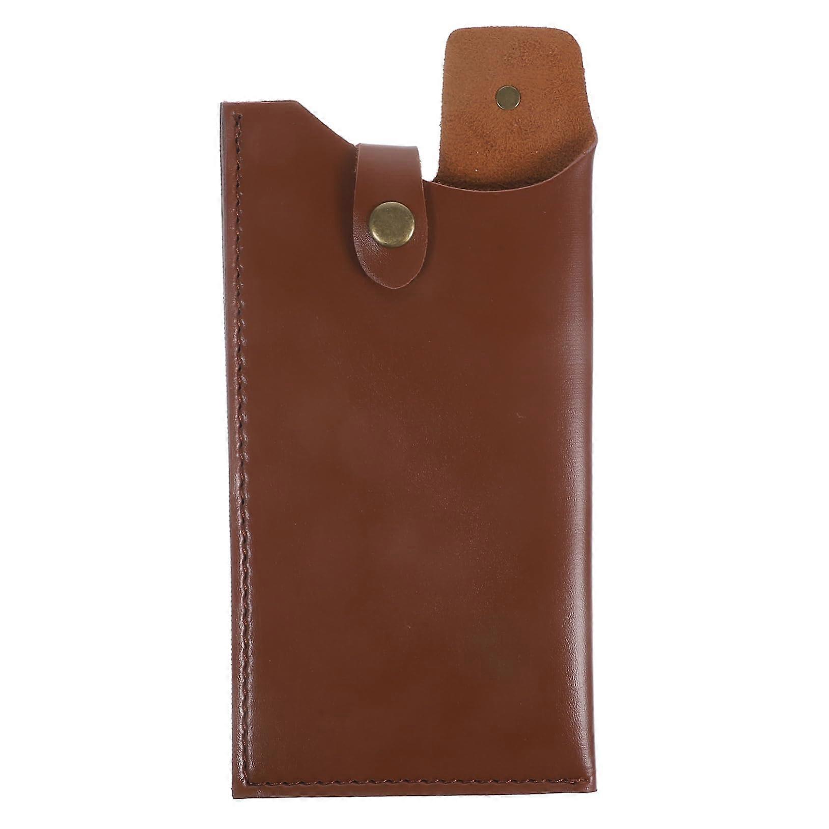 Leather Knife Case for Kitchen Knives, 24.80X12.00X0.50CM, Durable Faux Leather, Belt Sheath for Splitters and Choppers