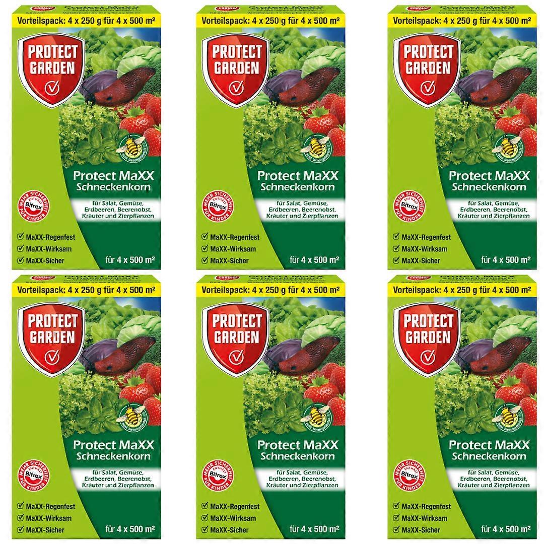 6 x PROTECT GARDEN® Protect MaXX Slug Pellet Principio attivo metaldeide, 1 kg