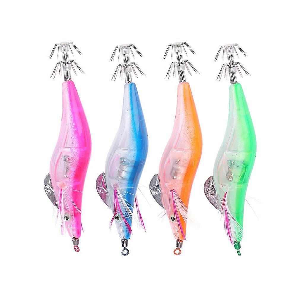 10cm 4 Colors Electric Luminous Bionic Shrimp Fishing Lures for Saltwater Squid