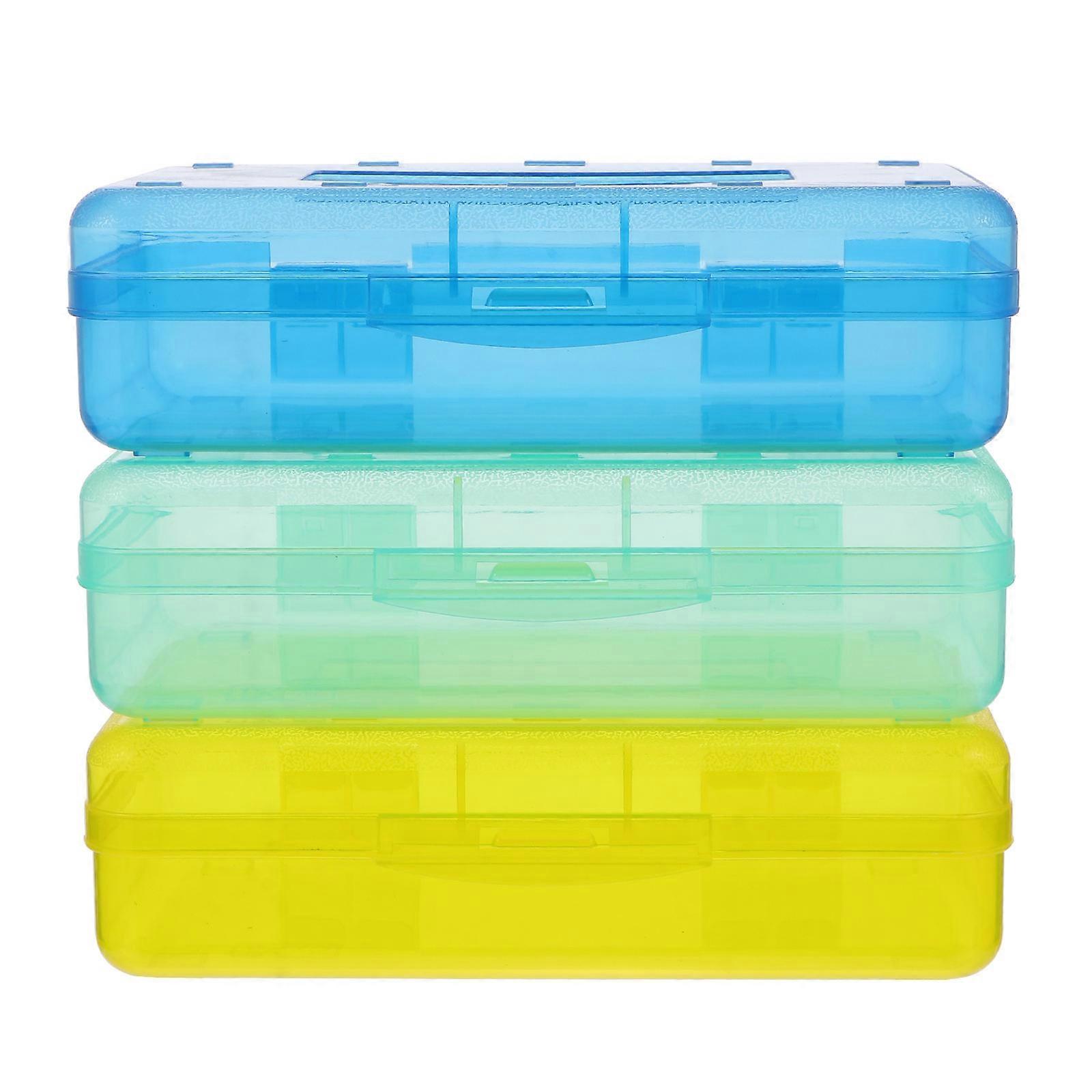 Student Stationery Case for Home with Transparent Plastic 3Pcs Pack