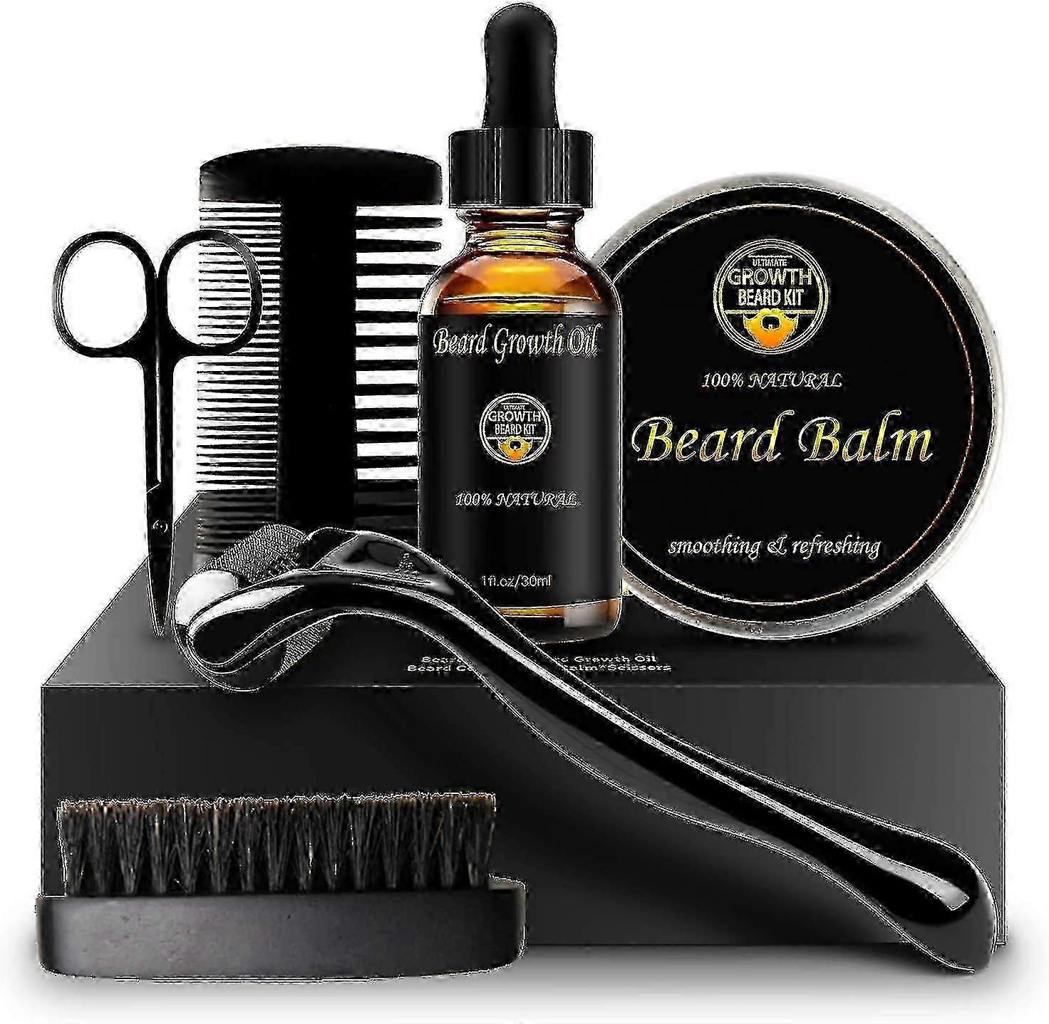 Beard Grooming Kit For Men Beard Growth Kit Gift For Men Dad, Complete Beard Kit