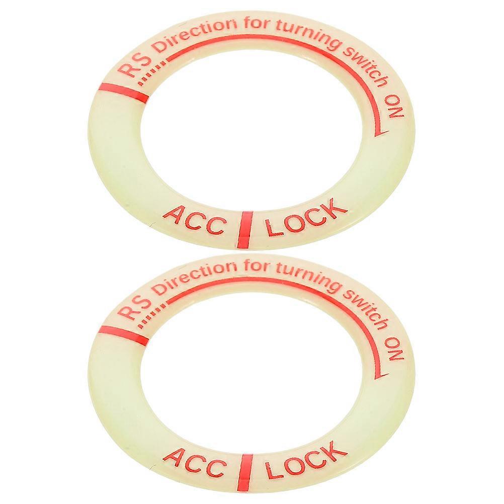Glowing Ignition Switch Ring Car Start Switch Cover Multi Color Night Driving 2Pcs