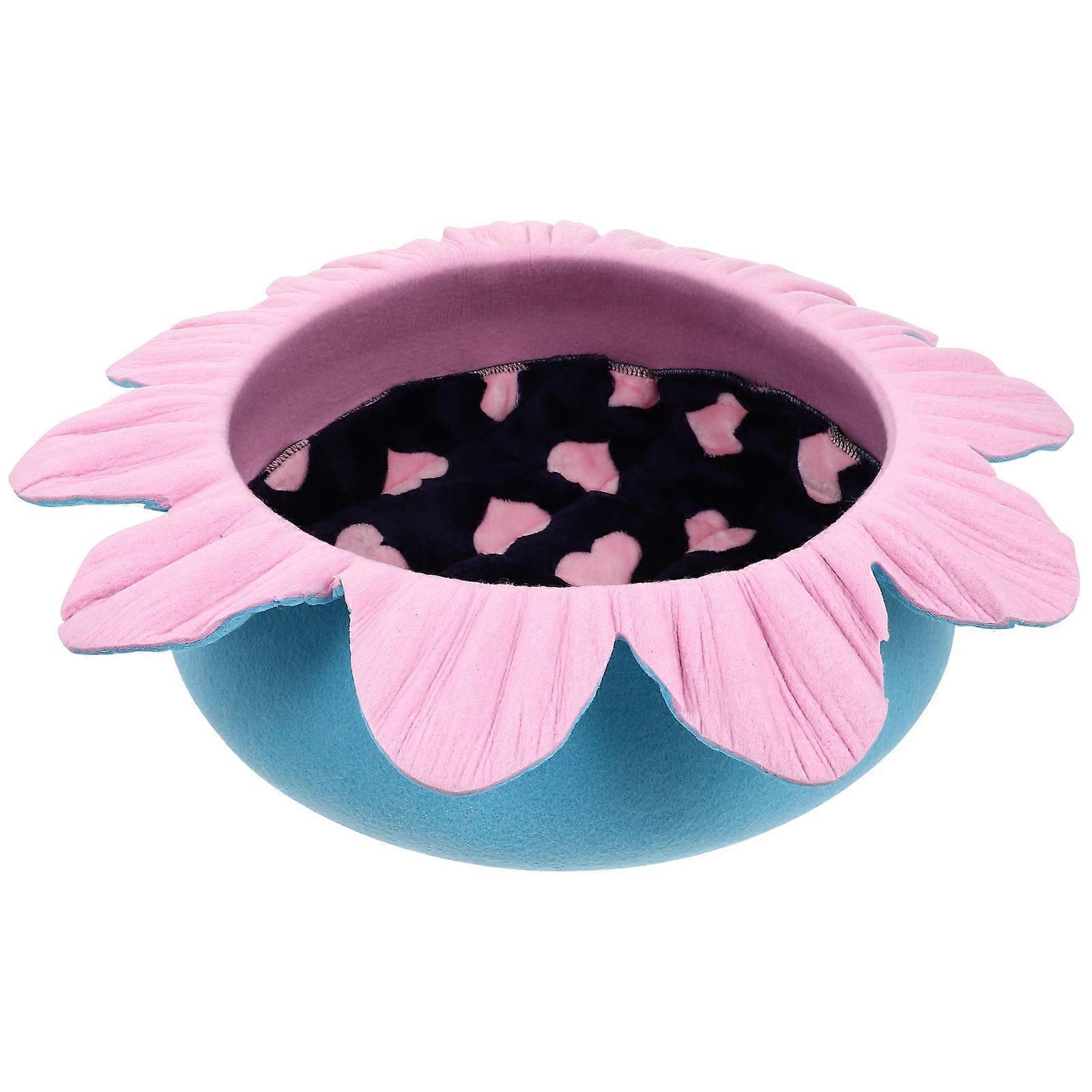 Hemoton Adorable Cat Nest Creative Flower Shape Cat Bed for Sleeping Lounge Pet Supplies