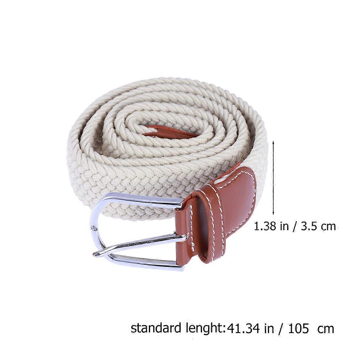 Elastic Women Belt Woven Elastic Stretch Belt for Men and Women Work Attire 1Set