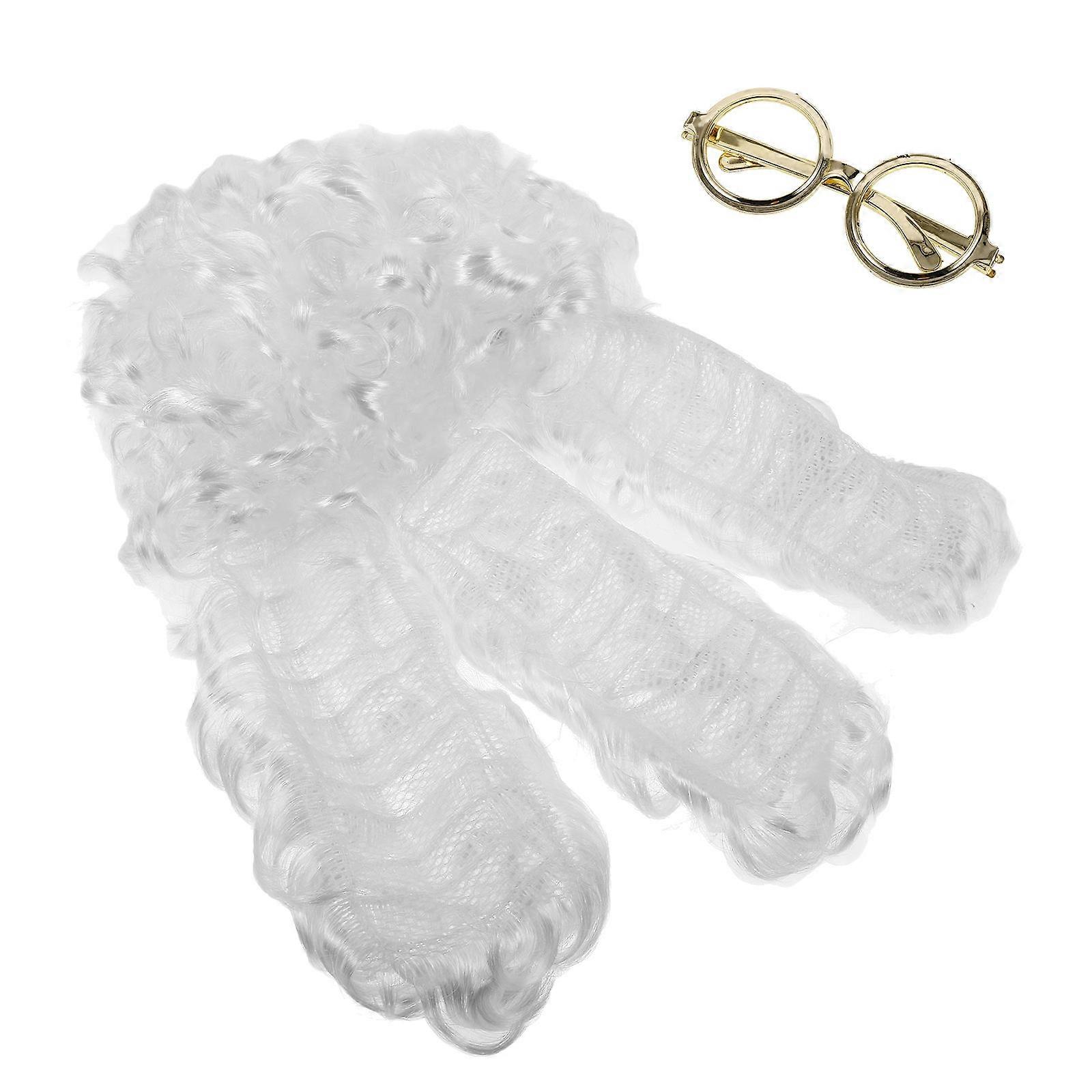 Cosplay Accessory Historical Costume Judge Wigs White Gold Barristers Use 1Set
