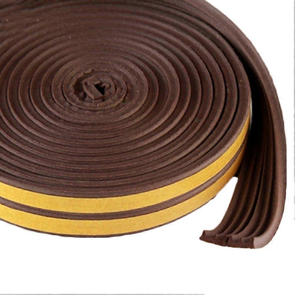 5 Metres Soundproofing Sealing Strip for Doors and Windows SelfAdhesive AntiCollision Adhesive Foam Sealing Tape, Brown, 196.9