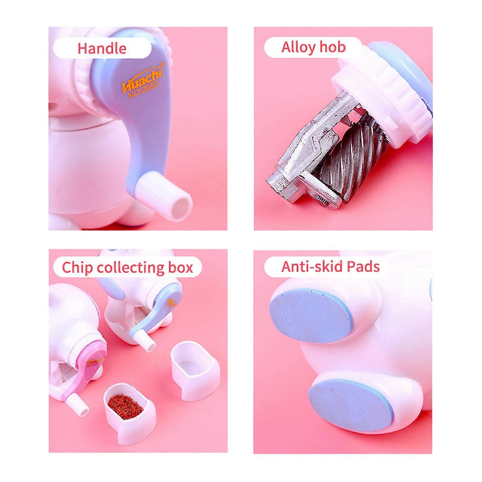 NBX Manual Pencil Sharpener Hand Crank Pencil Sharpener Adjustable Sharpness for 6.5-8mm Pencil for Students Artists Home School Office Supplies