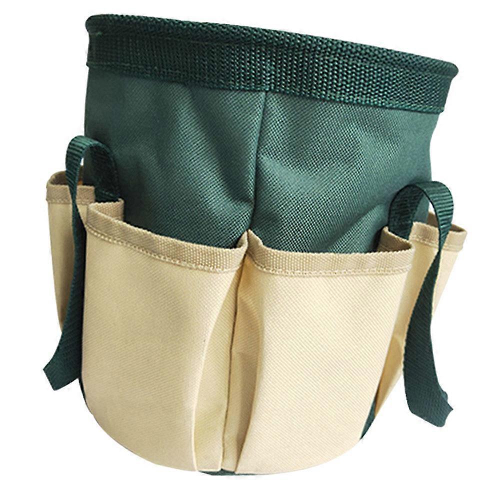 Multi-Purpose Utomhus Verktyg Tote Vikbar Förvaringskorg Trädgårdsarbete Använd Tjockna Tygrep 21x19x19cm Multi-Pocket Organisation 1st
