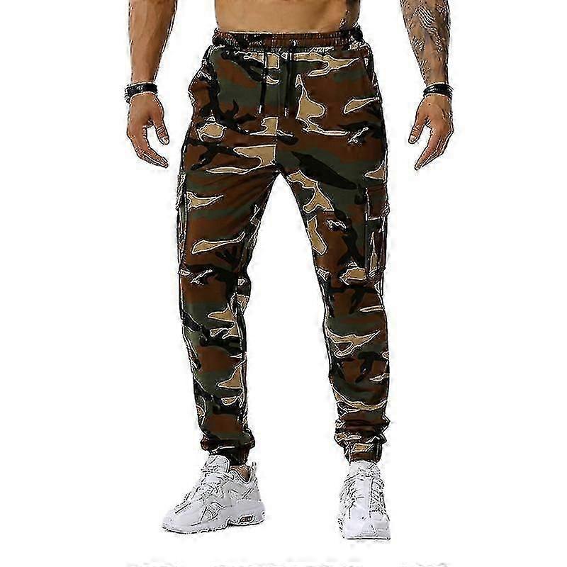 מכנסי ריצה מטען לגברים עם כיסים מכנסי הסוואה fz