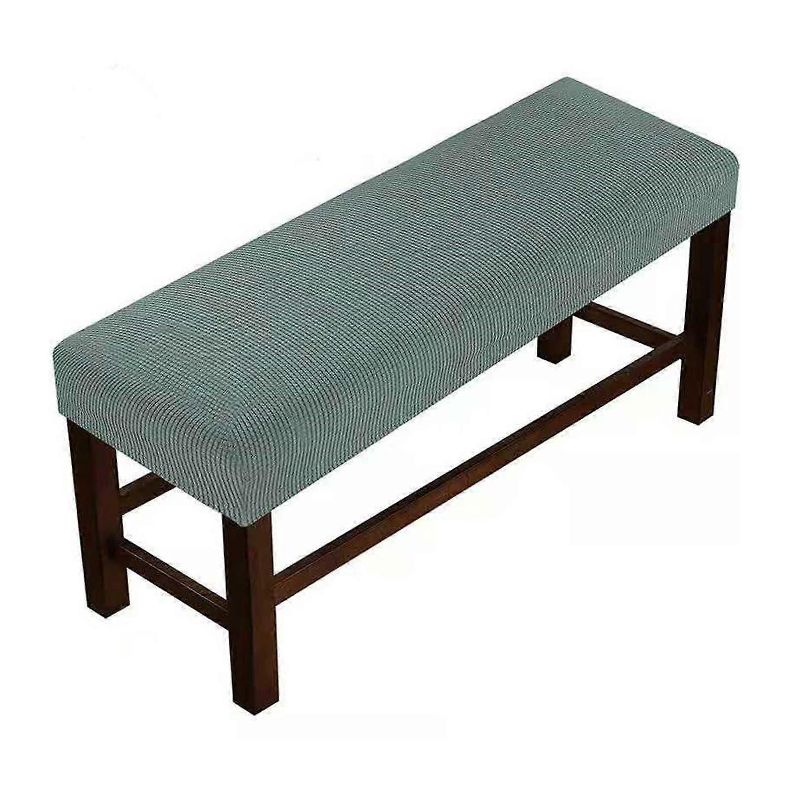 Large Rectangular Bench Cover, Washable Green Stretch Protector for Dining Room, Piano, Footstool, 130-150 cm Size