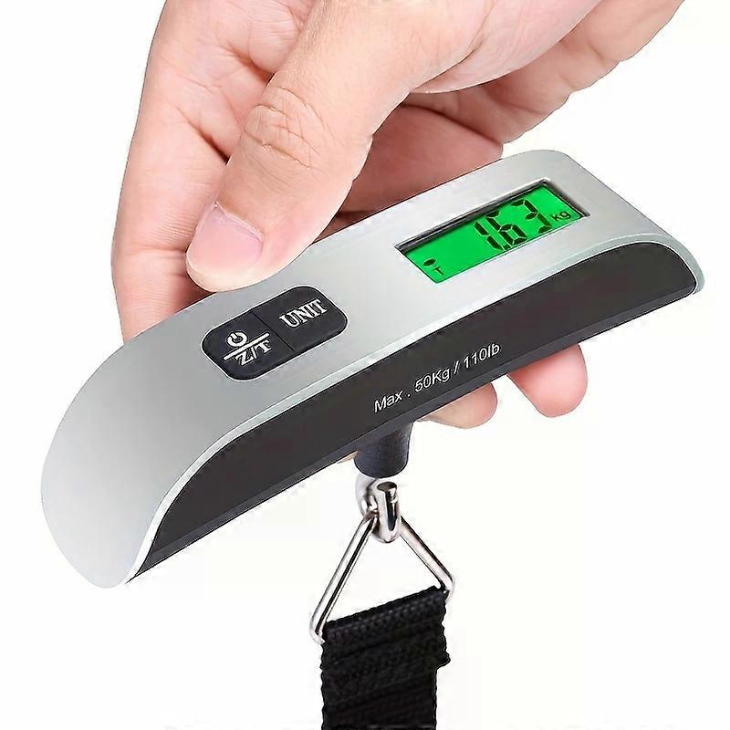 1pc 110lb/50kg Accurate Digital Handheld Luggage Scale - Compact Portable Travel Scale with Backlight LCD Display