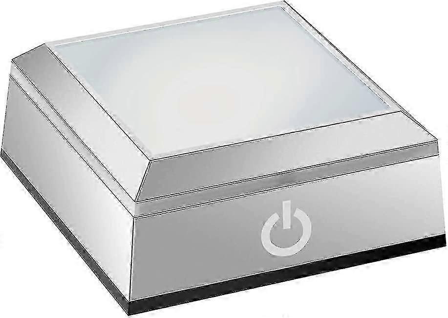 LED Light Base for Crystal 3D Glass Art Colorful Square Display Stand Flat