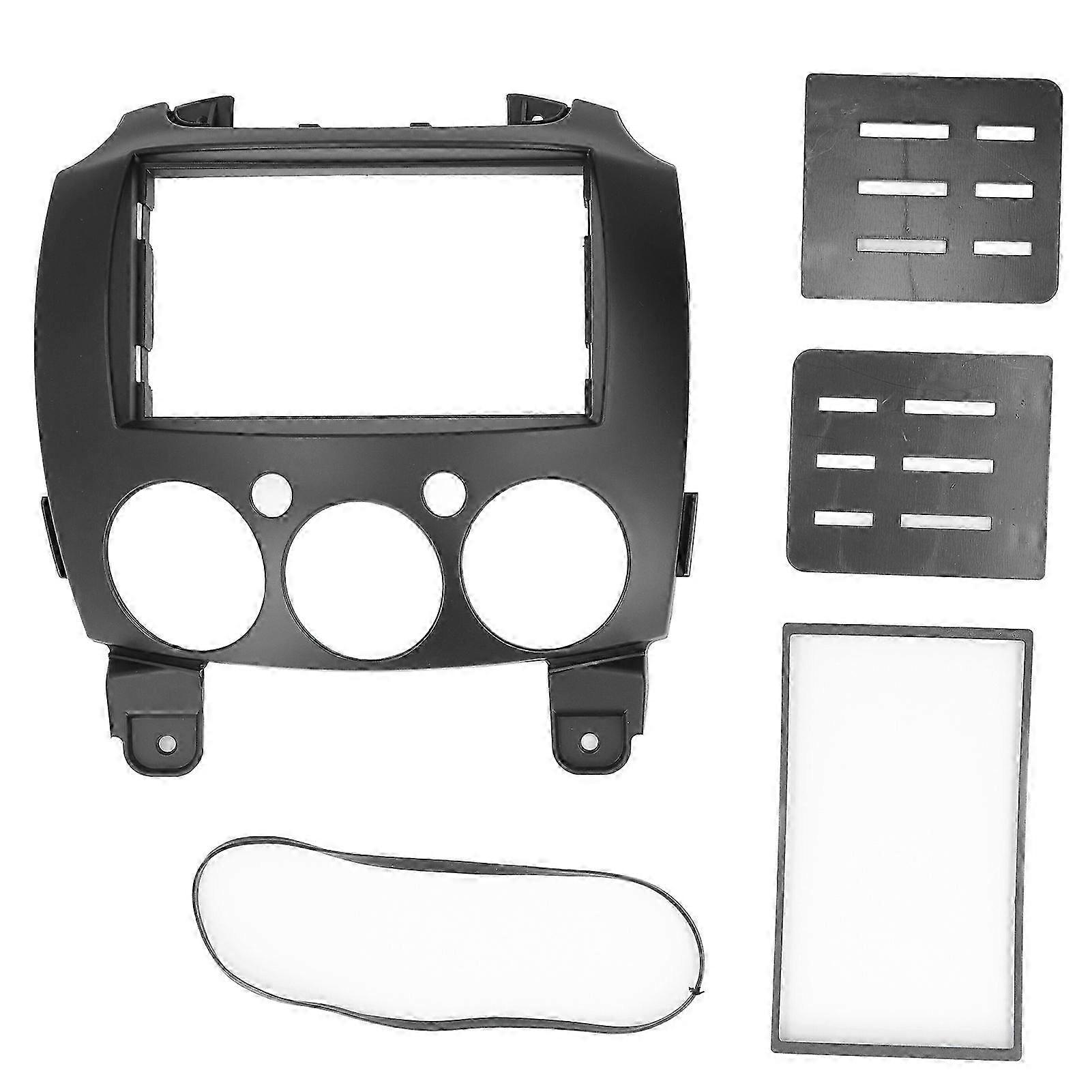 Car Radio Stereo Fascia Audio Panel Frame Replacement for Compatible with MAZDA 2 Third Generation 2007-2014