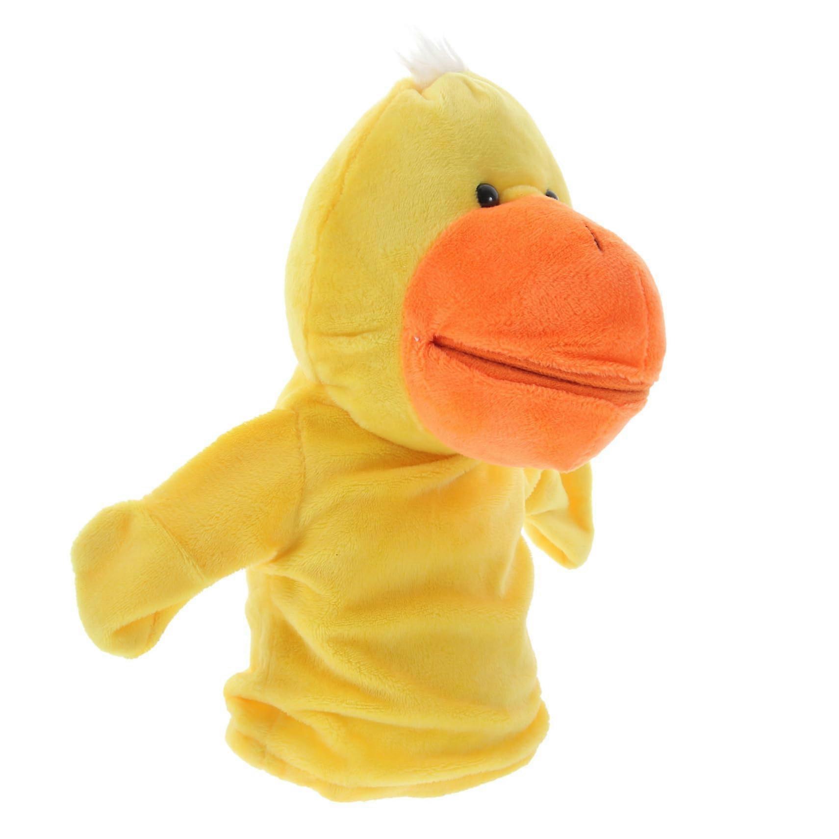 Hand Puppet Duck Shape Plush Toy for Cute Storytelling Tool for Children's Parties and