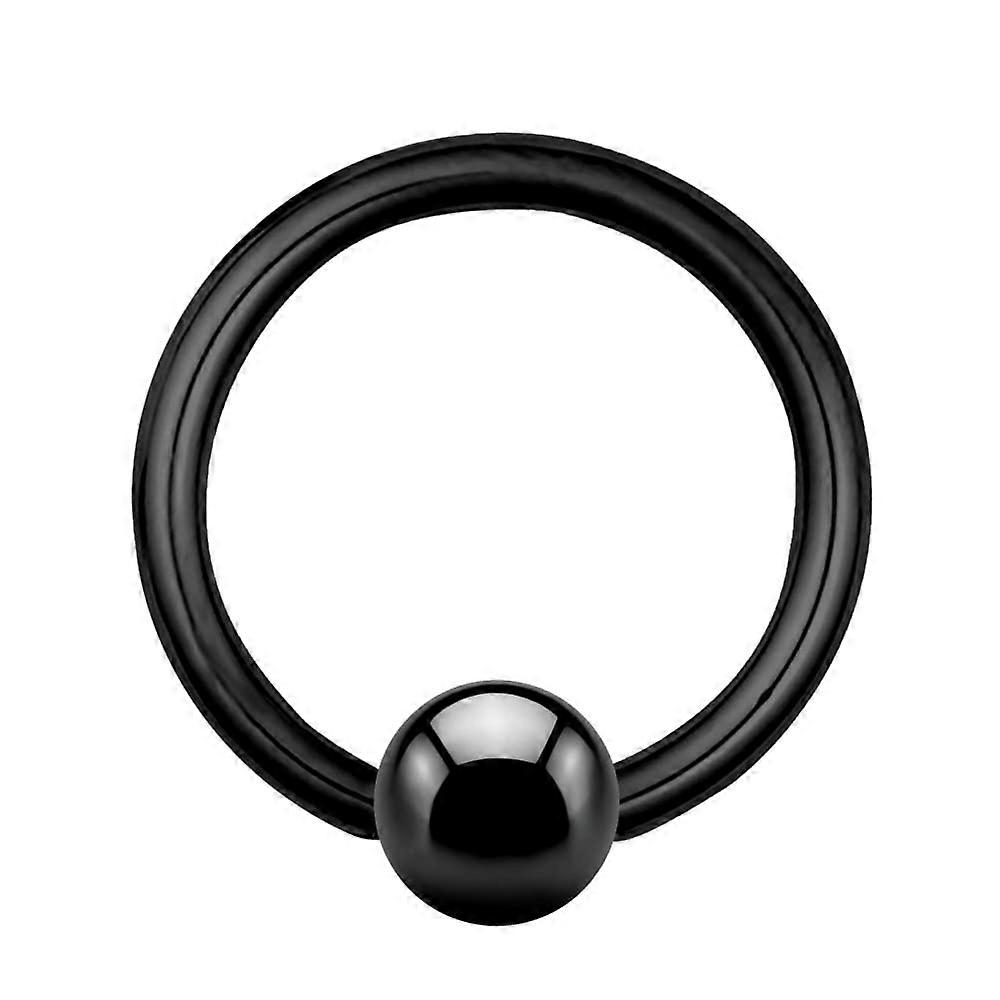 ® Ball Closure Ring Piercing 1 mm Black 7 Sizes 07. 1.0 x 12 mm (Ball: 4mm)