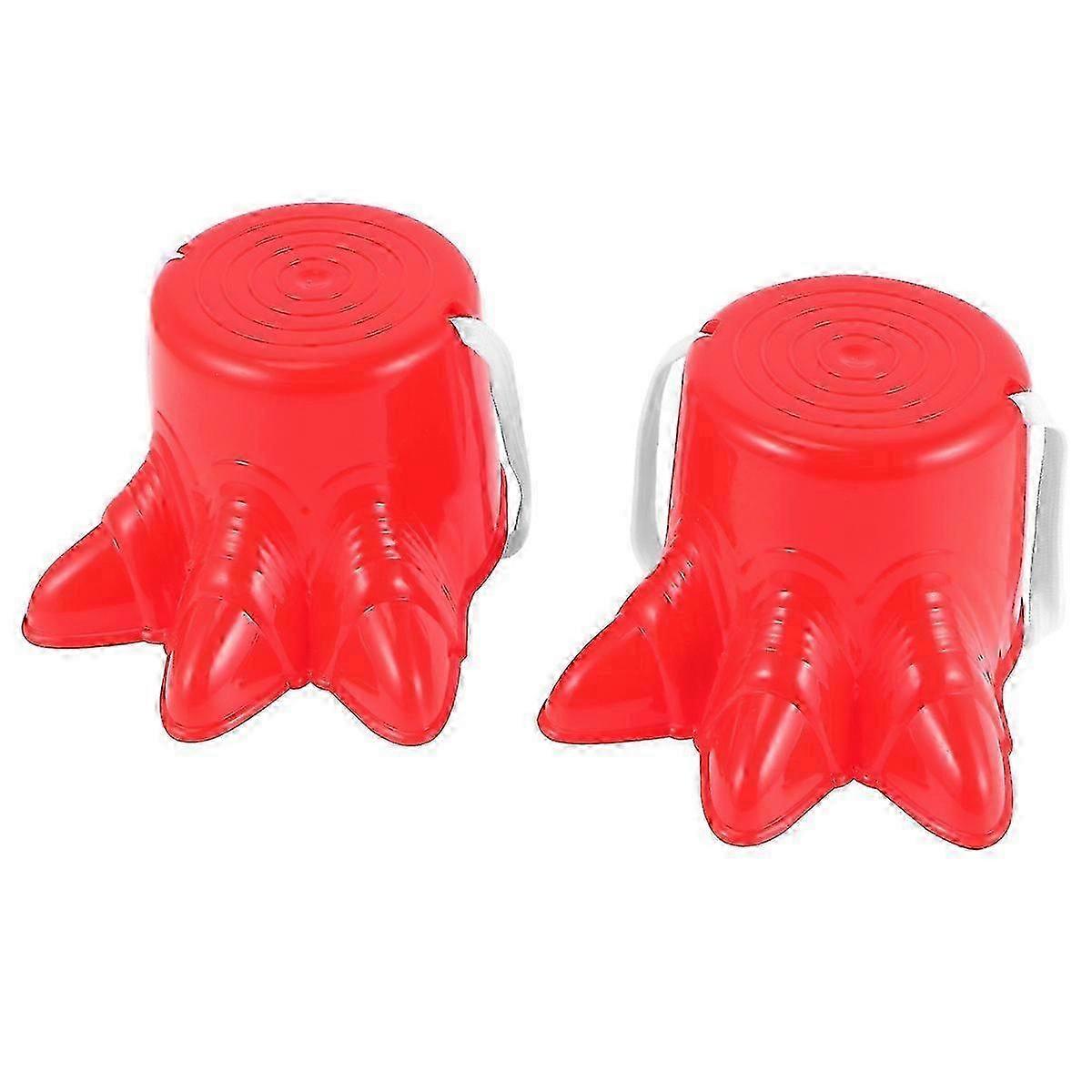 2pcs Balance Training Shoes with Claw Shape for Outdoor Sports Toy (Red, Random Style Rope)
