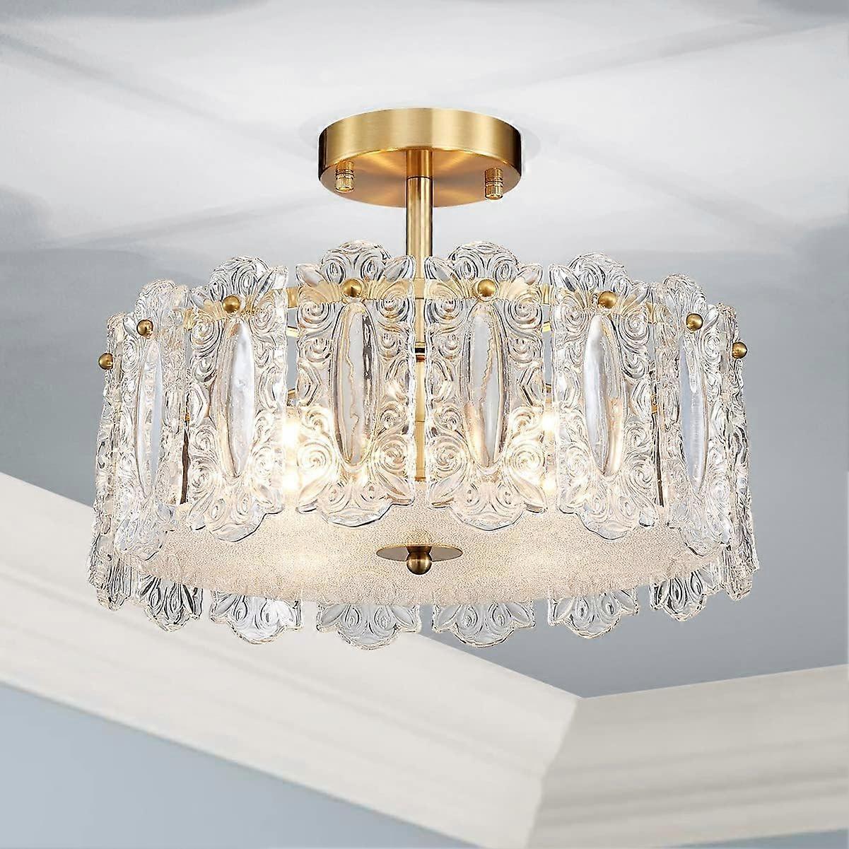 Scream Lighting CL038 Crystal Chandelier, Ceiling Light, D37cm, Copper Gold