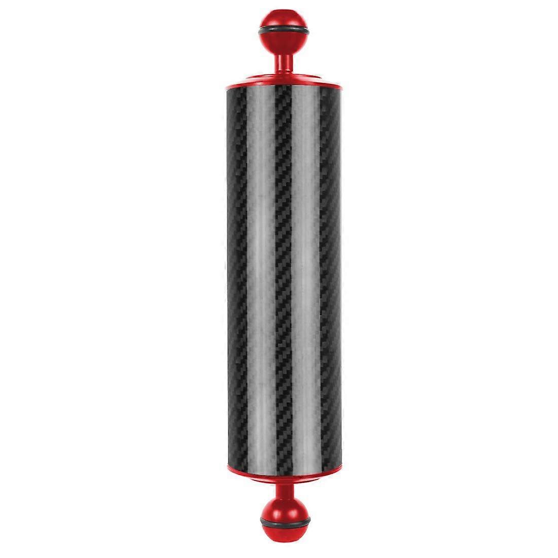 Underwater Carbon Fiber Float Buoyancy Arm Dual 1" Ball Head Tray 10" Flashlight Holder for DSL Mount 60mm Diameter Red