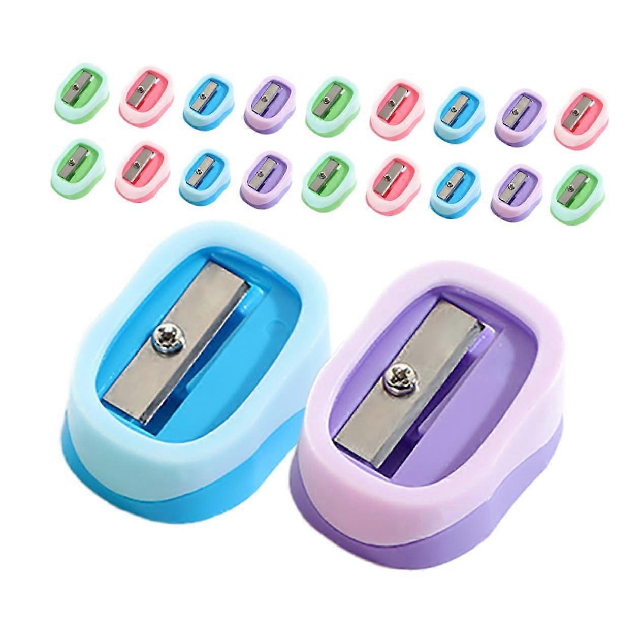 20 Pieces Pencil Sharpener Anspitzer for School Office Classroom Supplies Efficient Sharpening With Waste Container