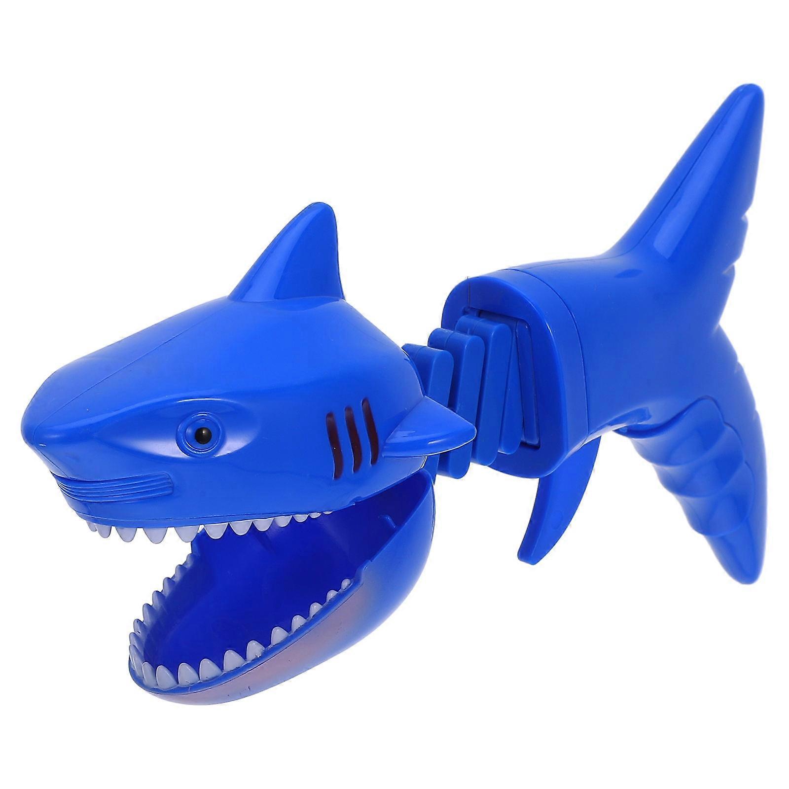 Telescopic Spring Manipulator Shark Clip – Fun Prank Toy for Parties & Friends, Safe & Sturdy Design, Blue