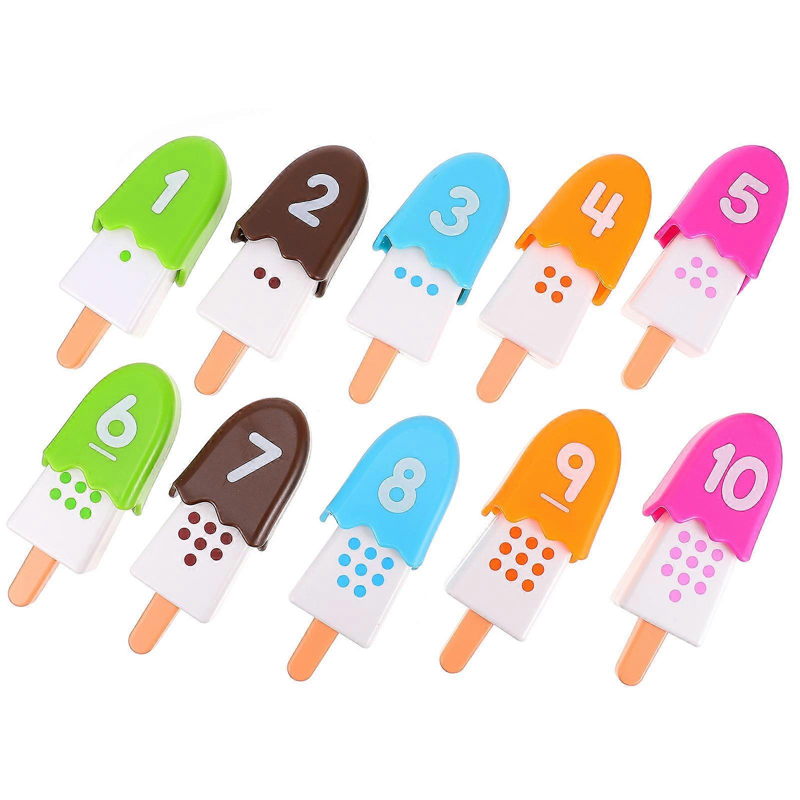1 Set Pretend Play Ice Cream Learning Set for Cognitive Development Educational Game for Boys with Safe, Smooth Design