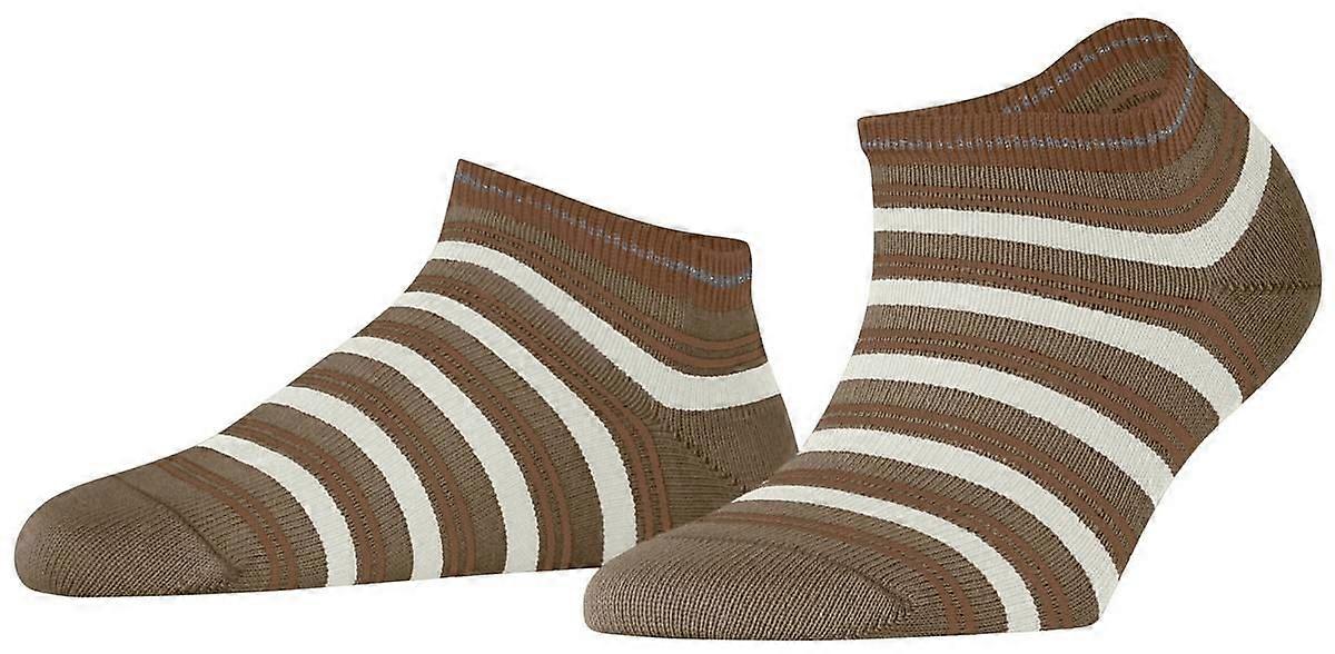 Falke Smart Stripe Sneaker Socks - Nude Beige