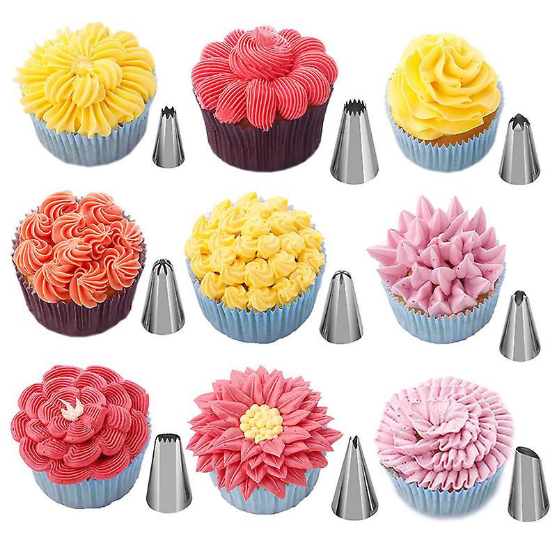 57pcs/set Pastry Bag Confectionery Nozzle Stainless Cream Baking Tools