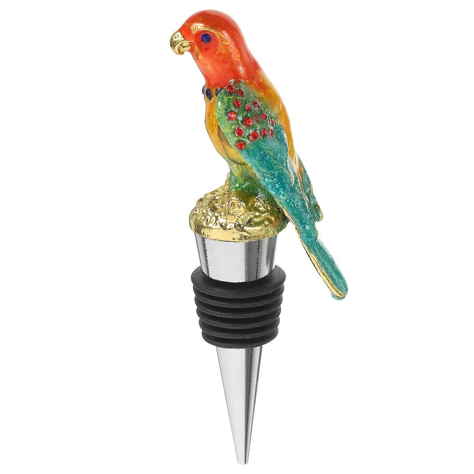Beverage Plugs Parrot Decorative Home Multi Enamel Preserve Freshness 1Pack