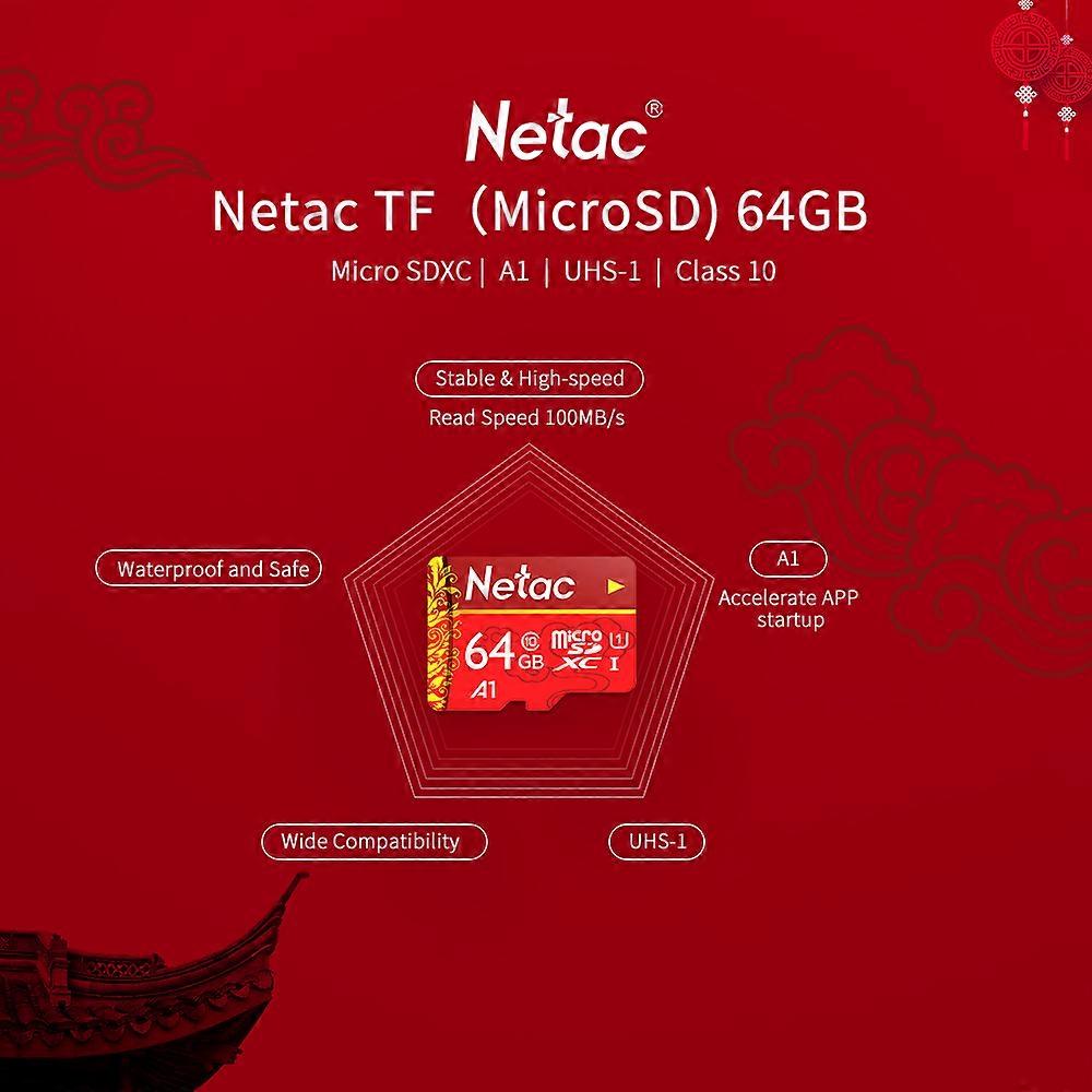Netac TF（MicroSD）16GB Memory U1 C10 Traffic Recorder Monitoring Camera Mobile Phone Storage Card