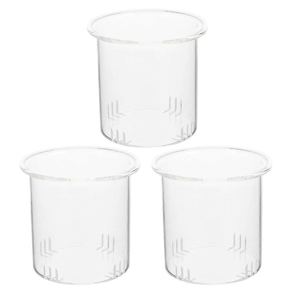 Glass Tea Strainer Round Shape Simple and Practical Accessory for Teapot 7.5X7.5X7CM Leaves Filtering 3Pcs