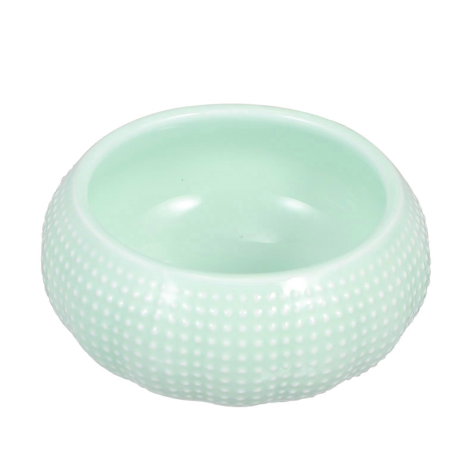 Bowl Ceramic Caviar Bowl For Party Picnic Green 9x9x4.8cm Simple Design 1Pack