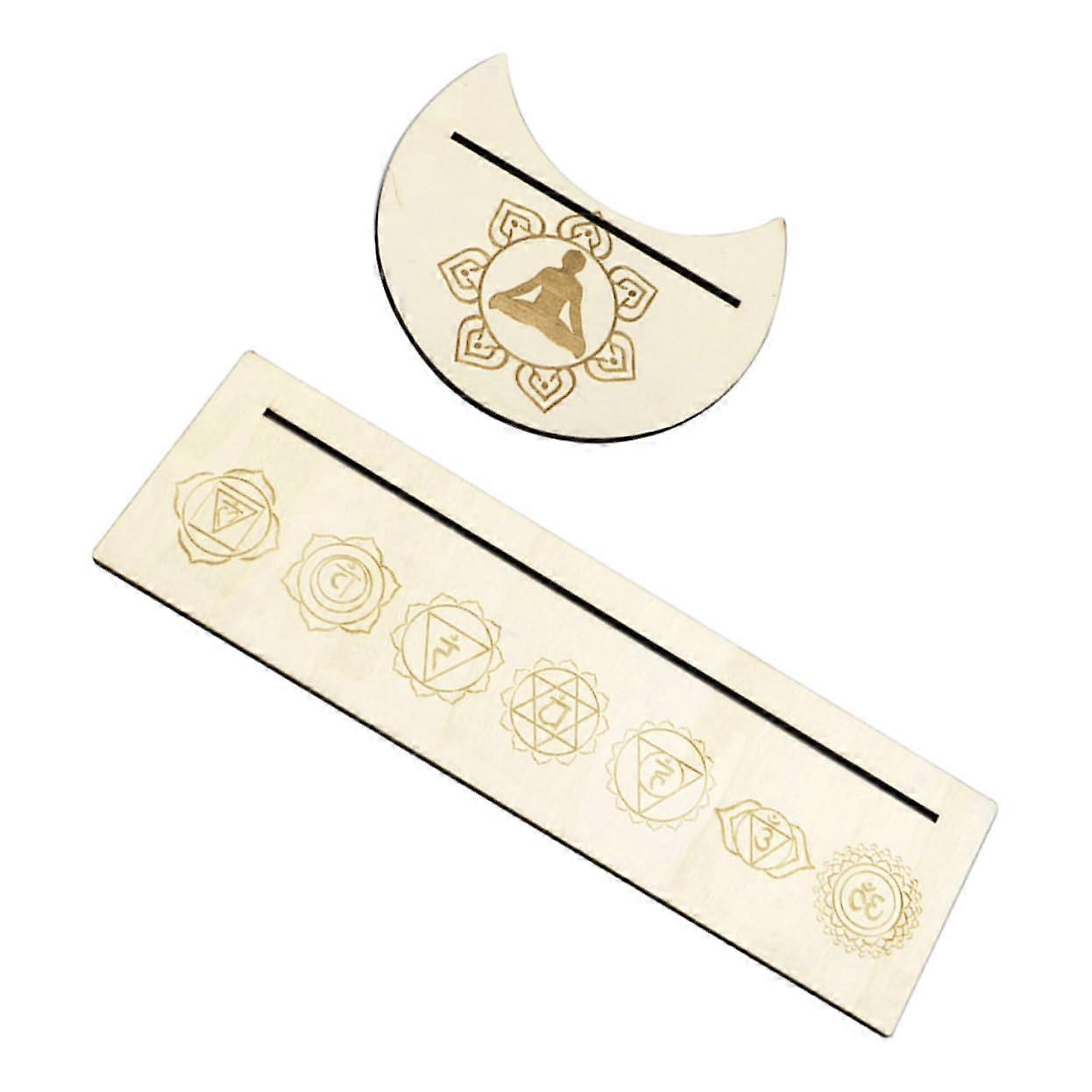 Tarot Card Holder Stand Set Wooden Plank Plate Divination Accessories for Tarot Card Decks and Altar Display