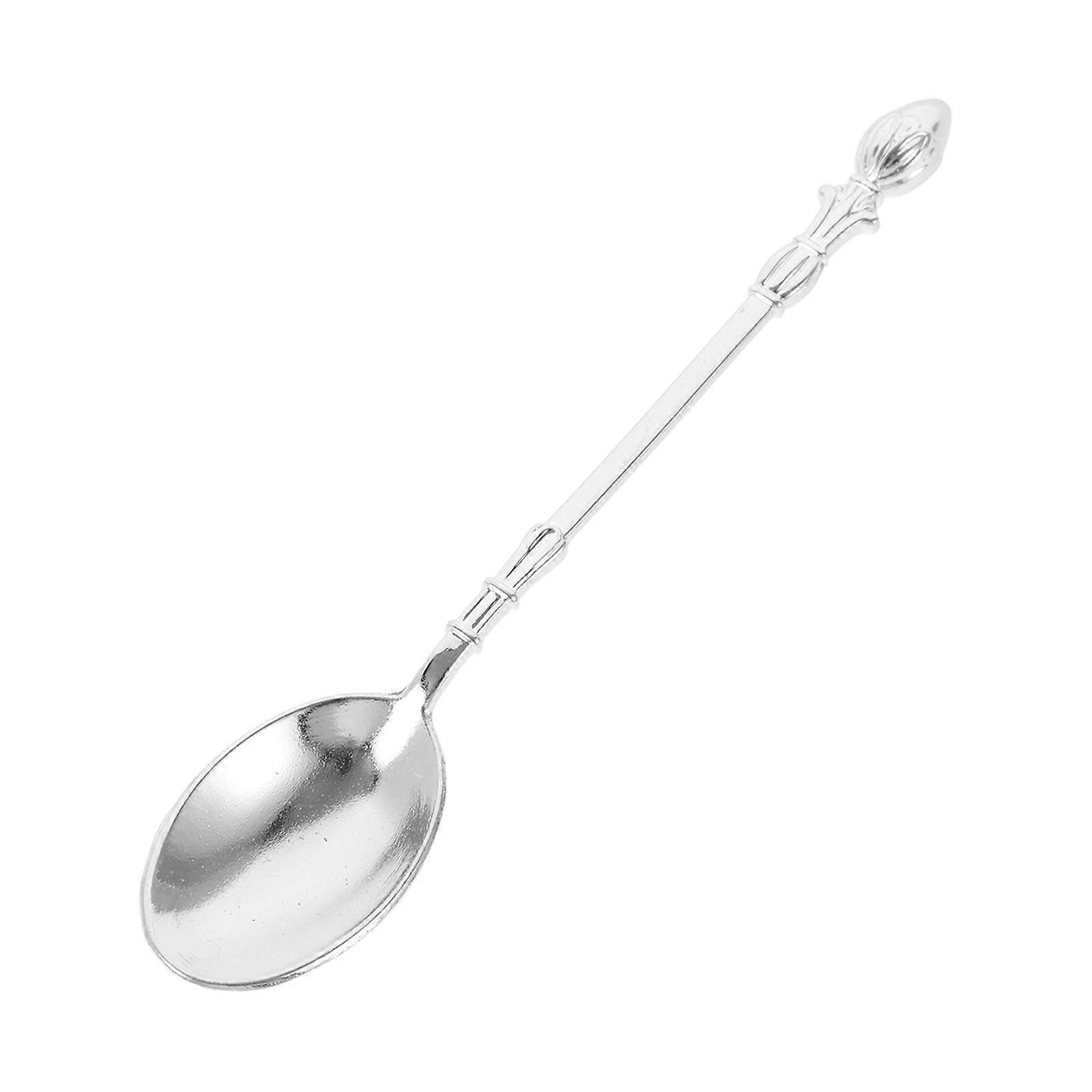 Tiny Spoons Durable Material Silver Mini Serving Desserts Dining Experience 1Set