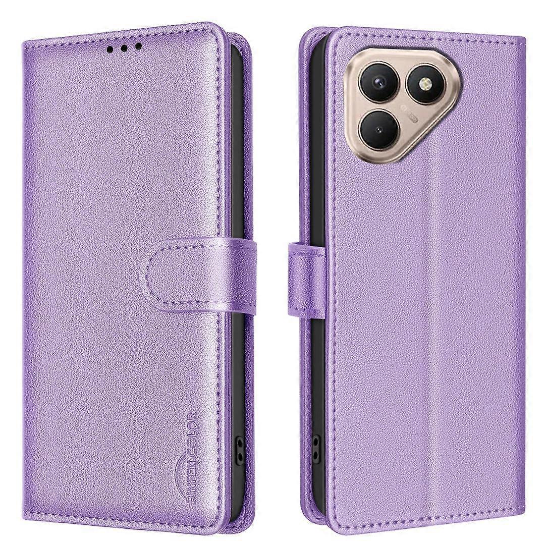 For TECNO Pova 7 4G Leather Case BINFEN COLOR BF32 Wallet RFID Blocking Phone Cover